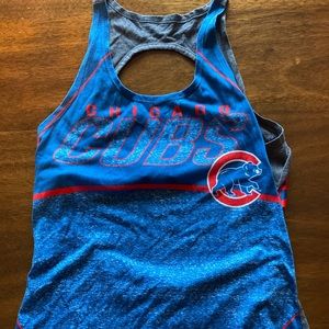 Chicago Cubs dryfit tank with open back -size medium